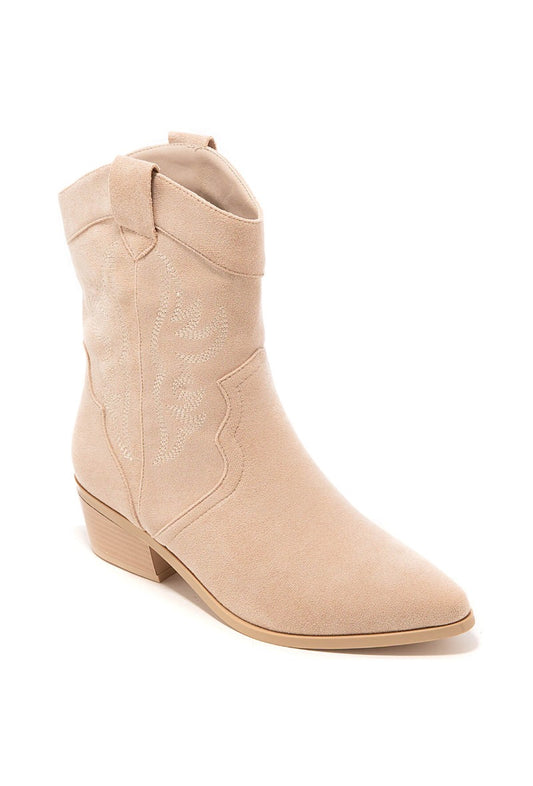 Marq Western Ankle Boots (Beige)