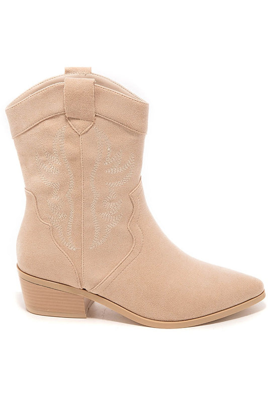 Marq Western Ankle Boots (Beige)